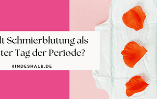 Schmierblutung vs. erster Tag der Periode - Visuelle Darstellung