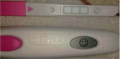 Einfacher Ovulationstest und digitalter Ovulationstest positiv