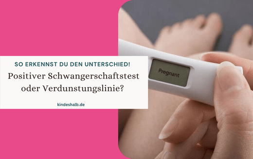 Positiver Schwangerschaftstest - Verdunstungslinie